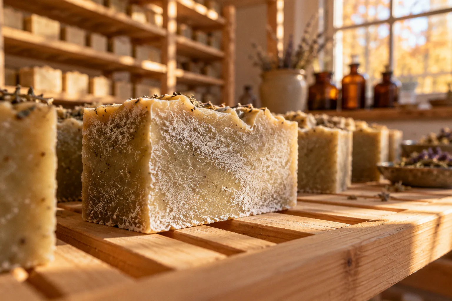 Traces blanches sur le savon saponifié à froid : 4 causes et solutions